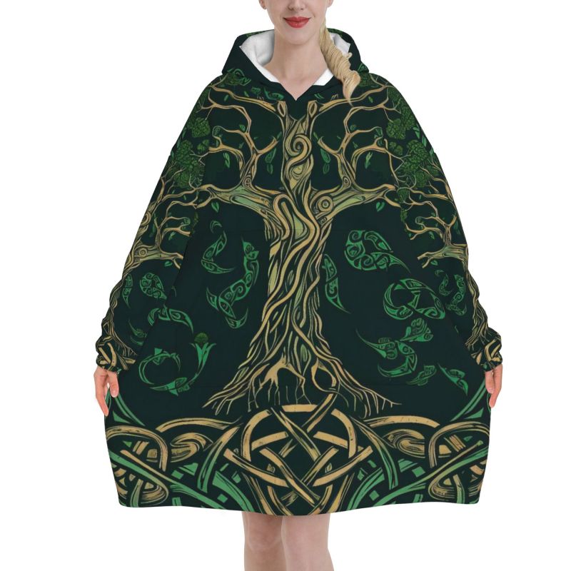 Tree of Life Celtic Pattern Bl – Sherpa Hoodie Fleece recenzja i cena