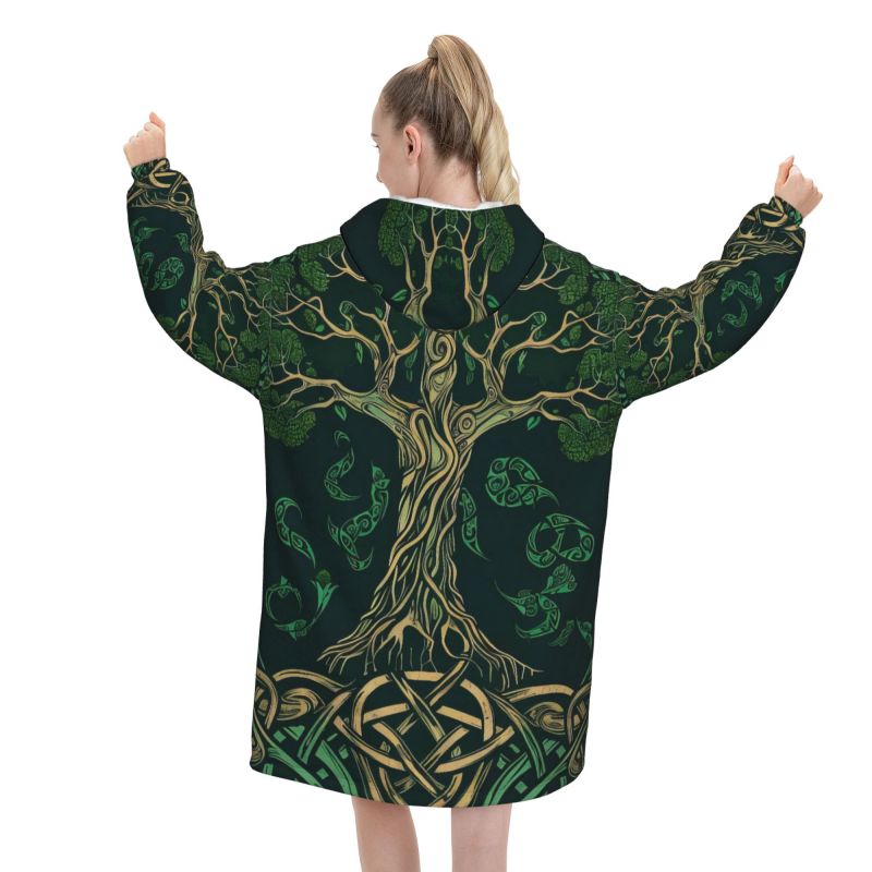 Tree of Life Celtic Pattern Bl – Sherpa Hoodie Fleece recenzja i cena